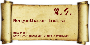 Morgenthaler Indira névjegykártya
